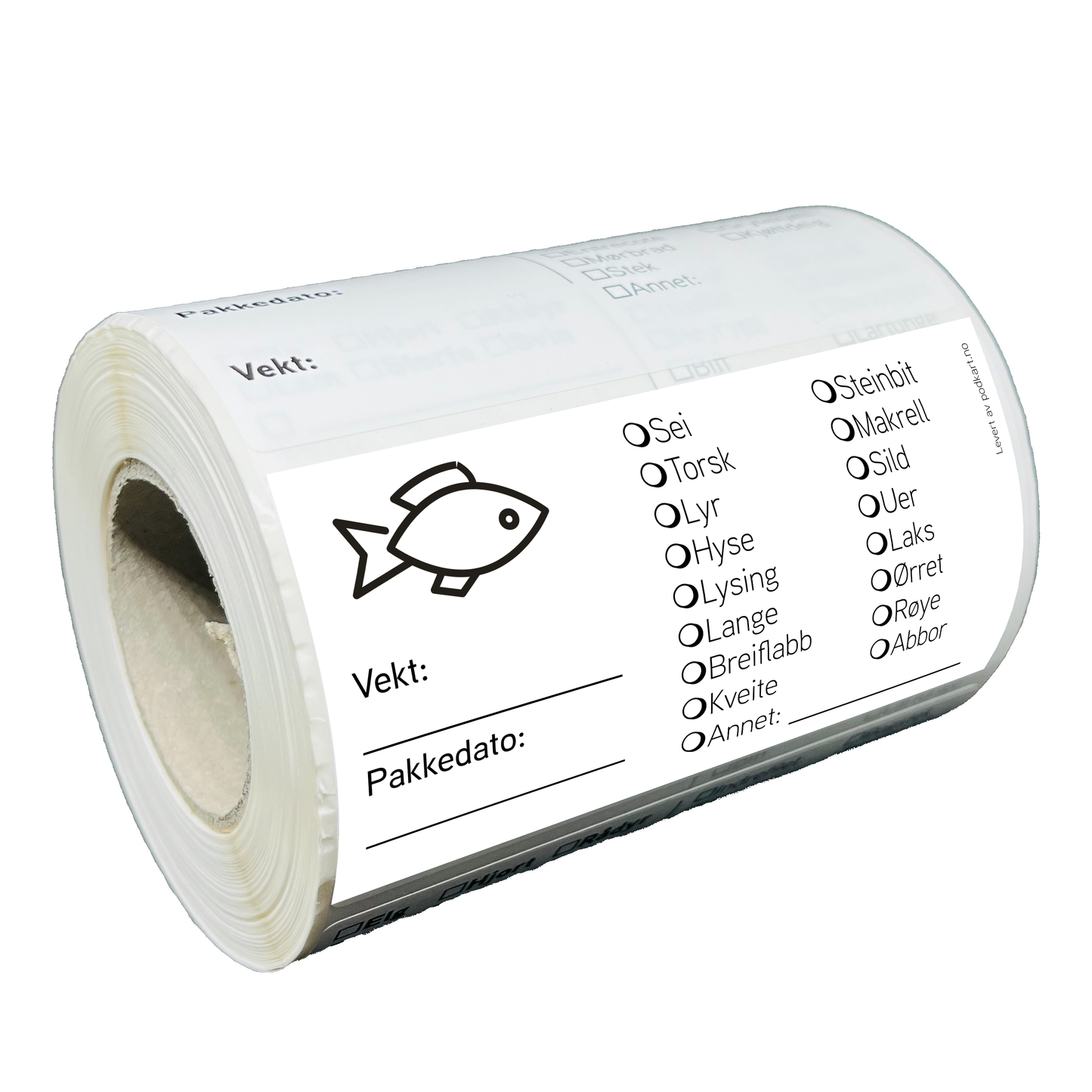 Pakkepris klistremerker for merking kjøtt + fisk