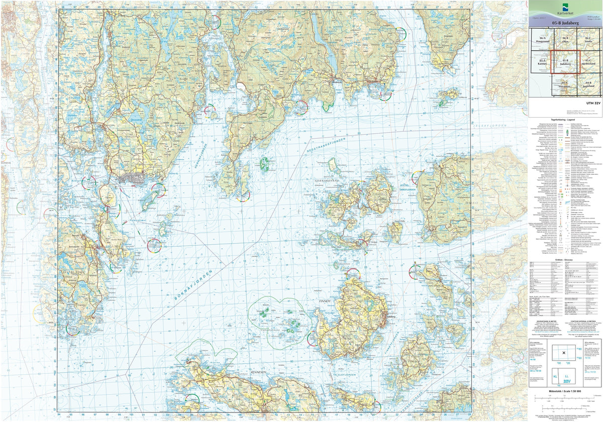 Kartverket N50 kartblad 05-B Judaberg