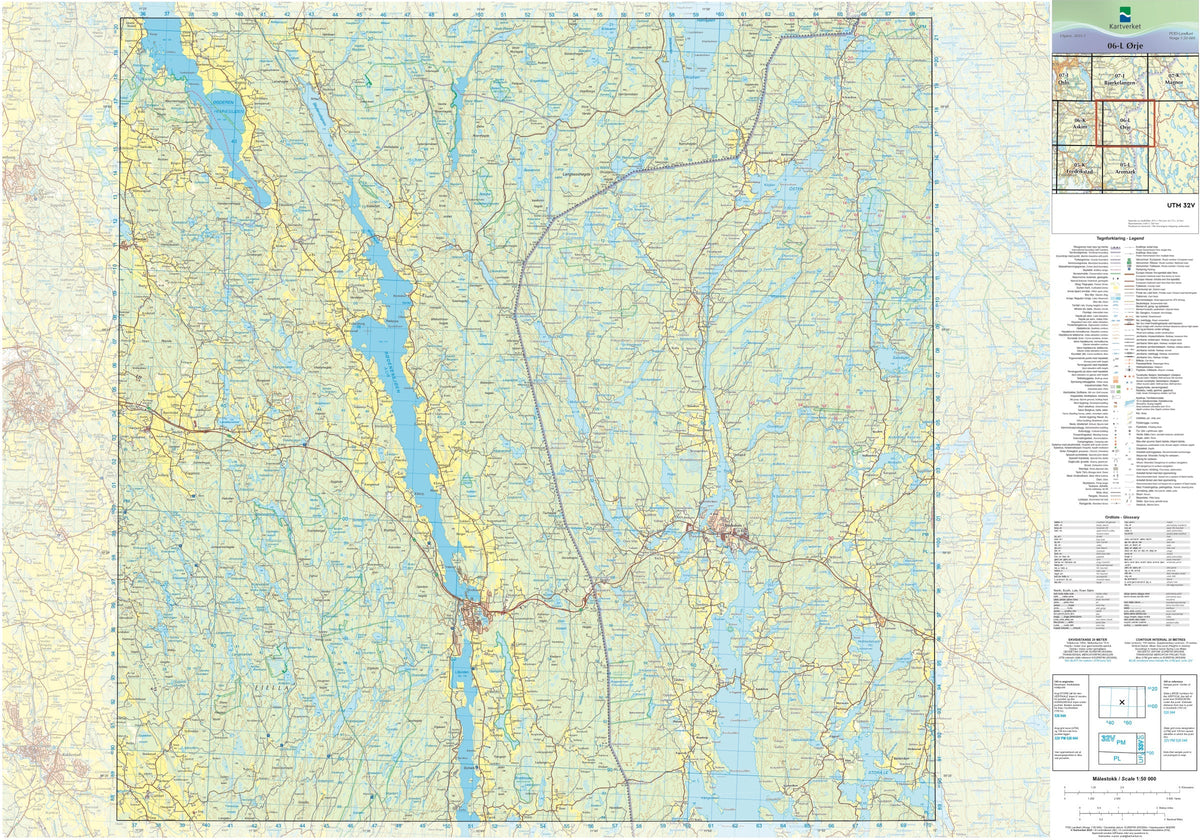 Kartverket N50 kartblad 06-L Ørje
