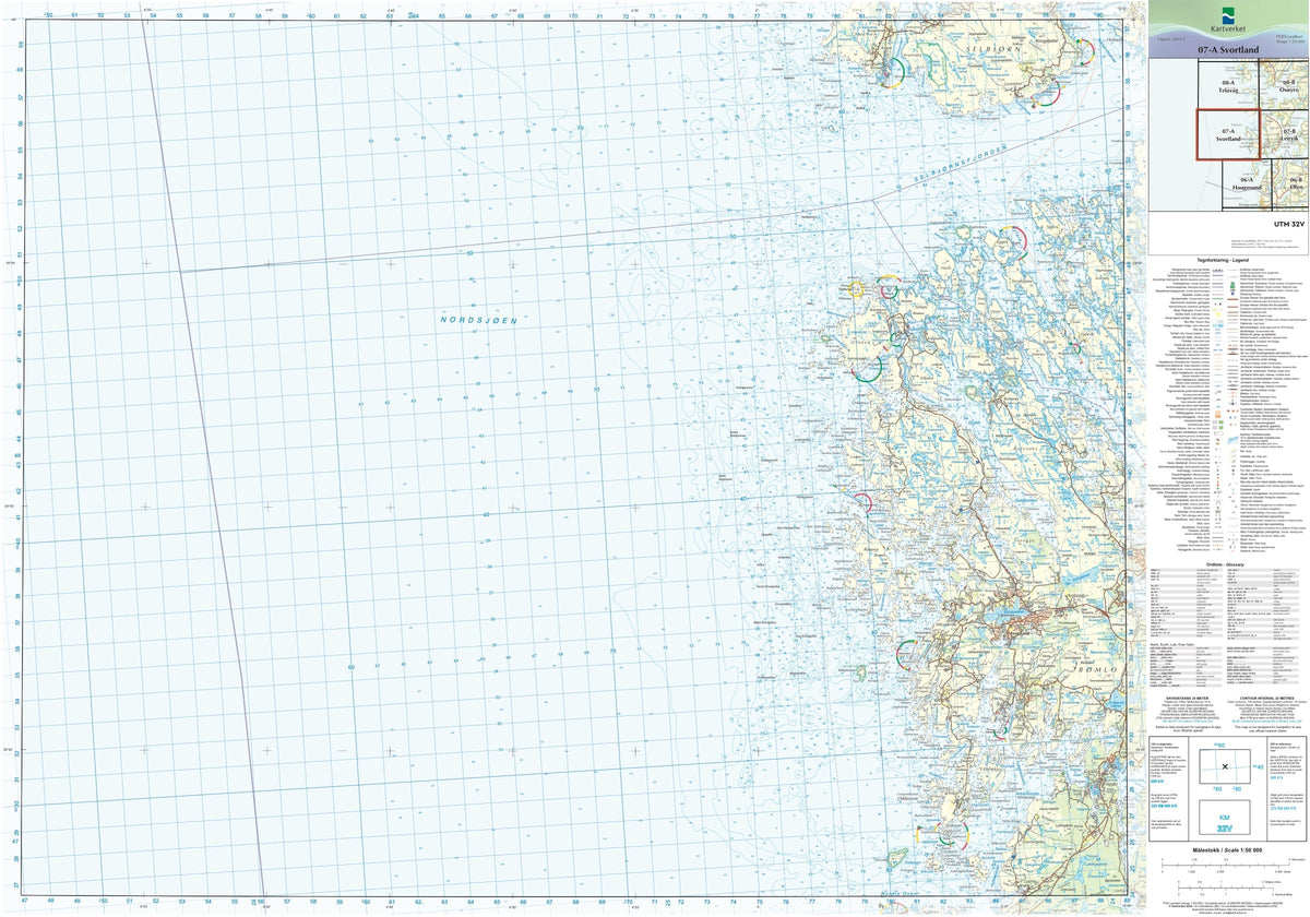 Kartverket N50 kartblad 07-A Svortland