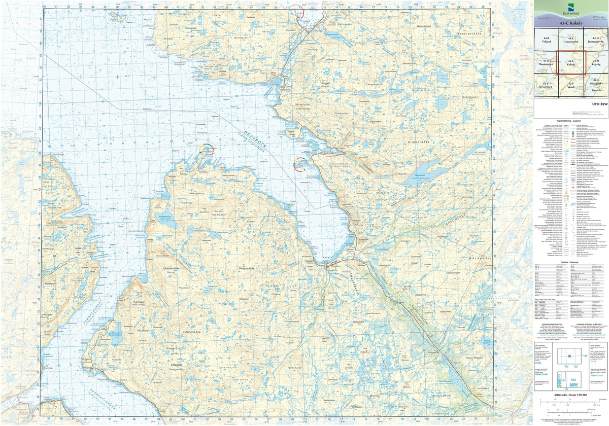 Kartverket N50 kartblad 43-C Kokelv