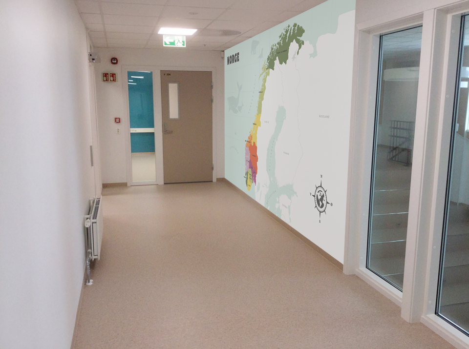 Verdenskart wallsticker