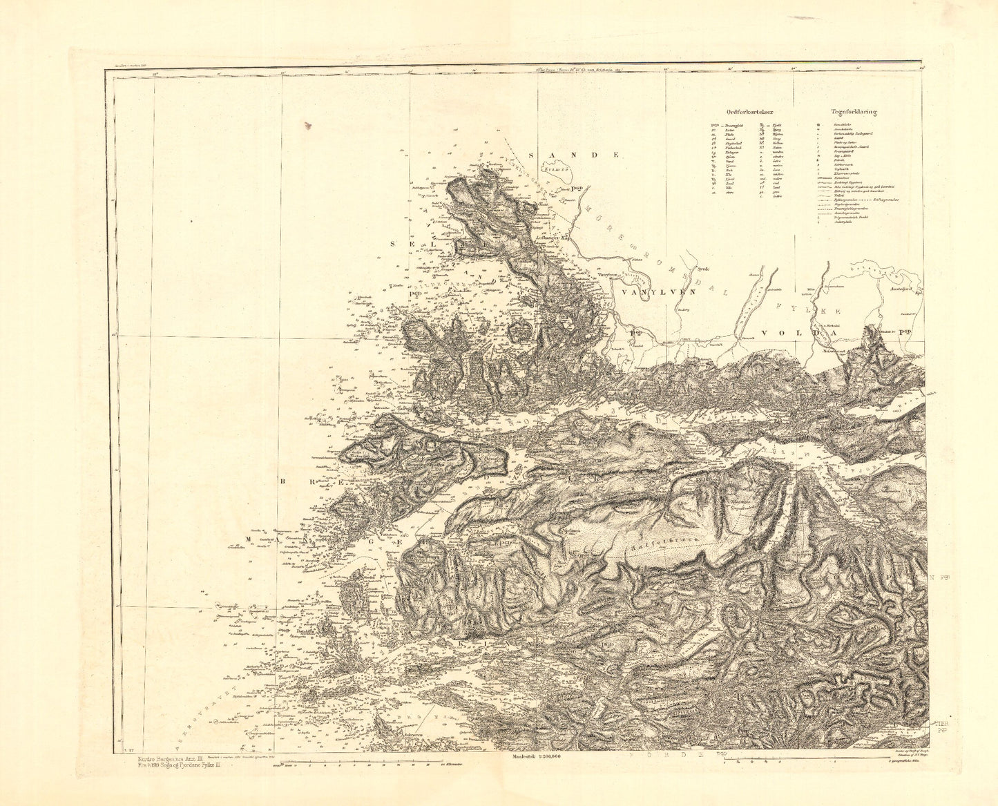 Kart over Nordre Bergenhus Amt (nv): Sogn og Fjordane