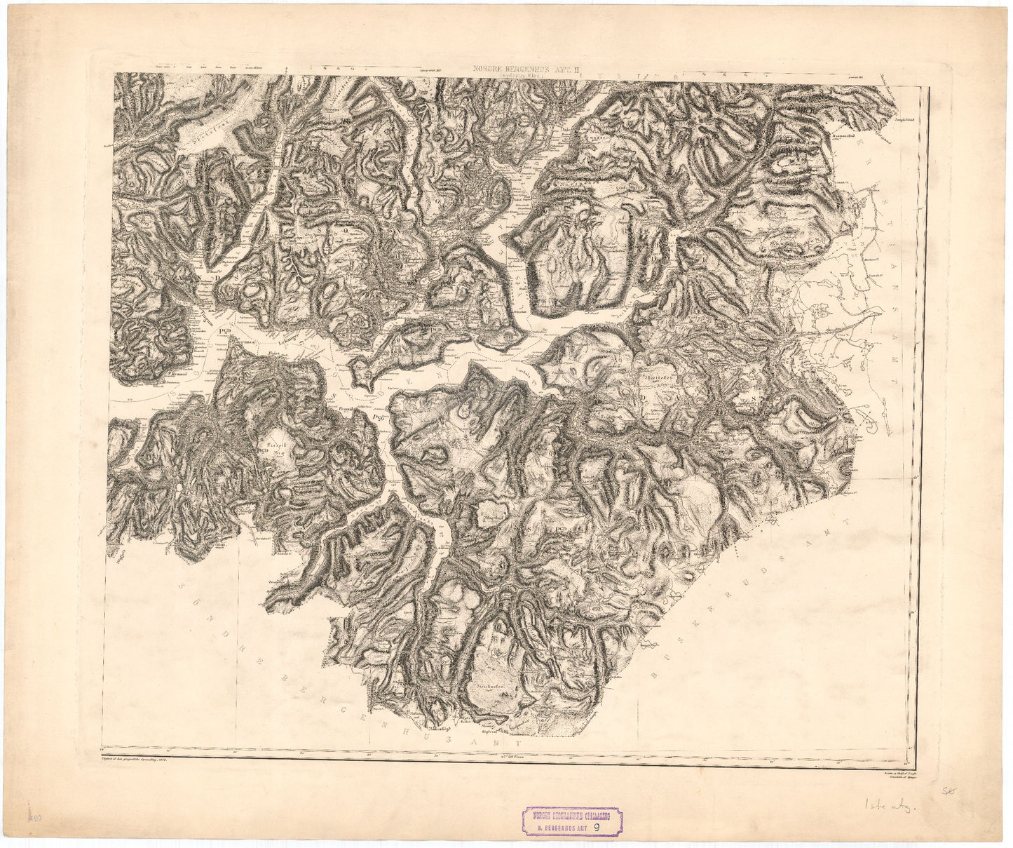 Kart over Nordre Bergenhus Amt (sø): Sogn og Fjordane