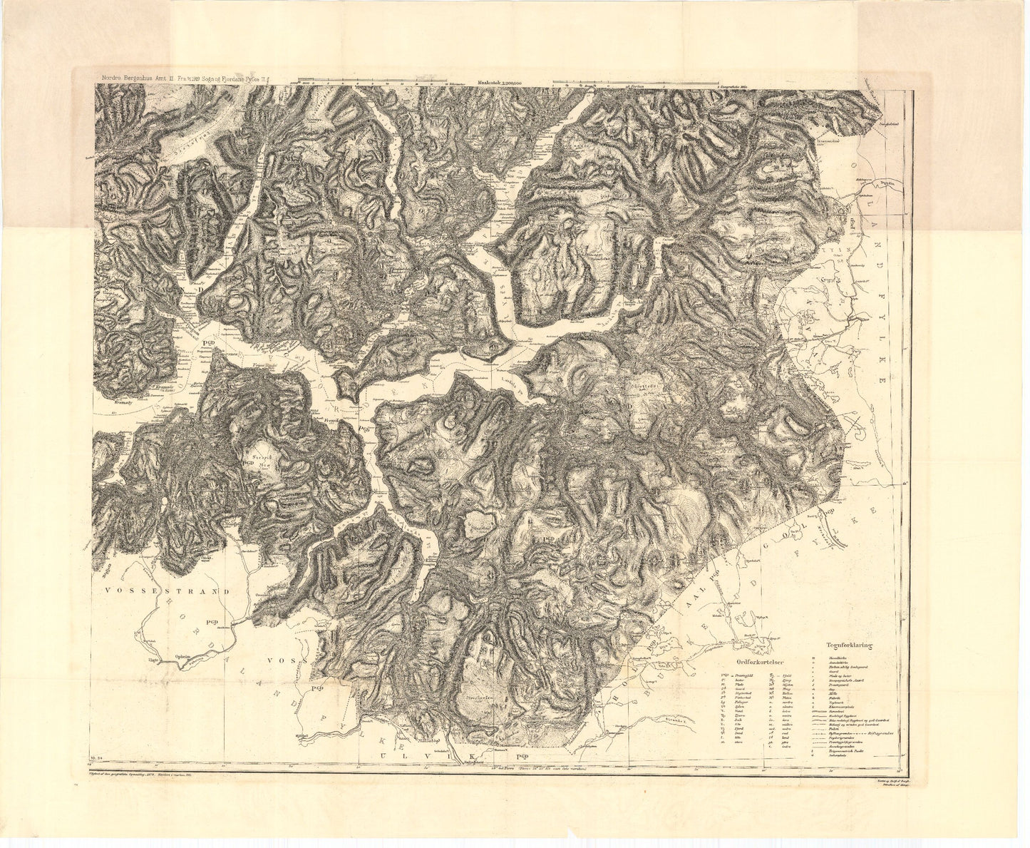 Kart over Nordre Bergenhus Amt (sø): Sogn og Fjordane
