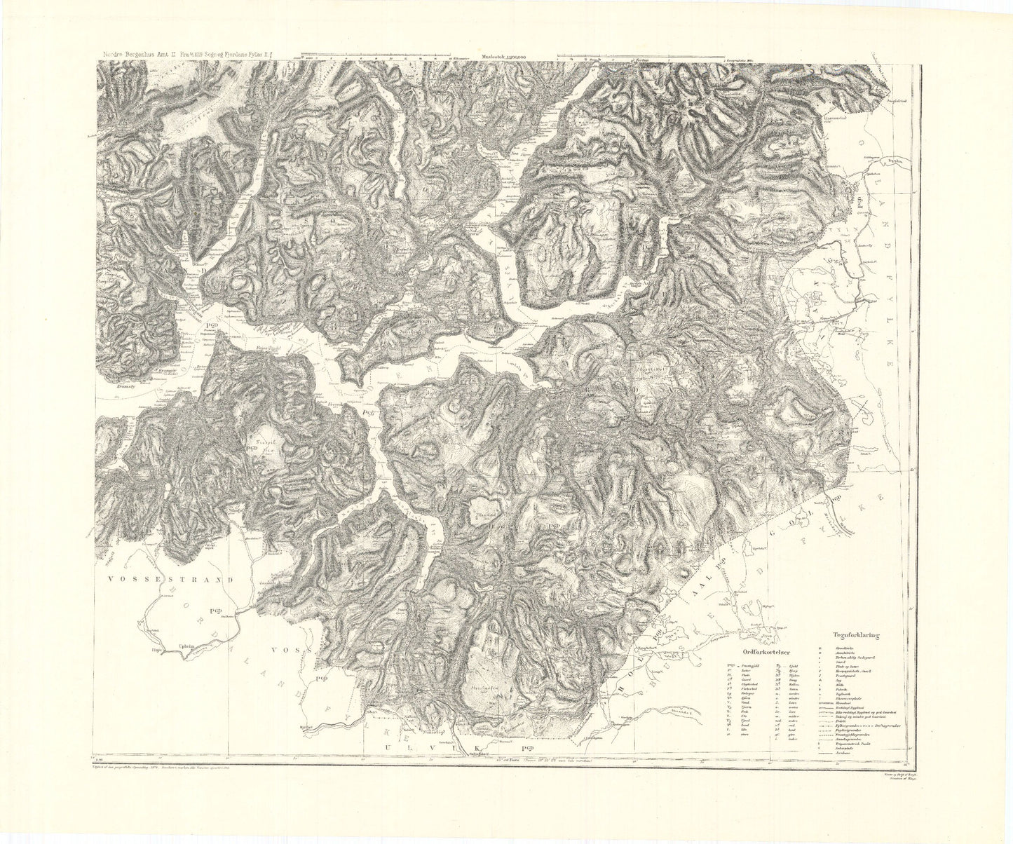 Kart over Nordre Bergenhus Amt (sø): Sogn og Fjordane