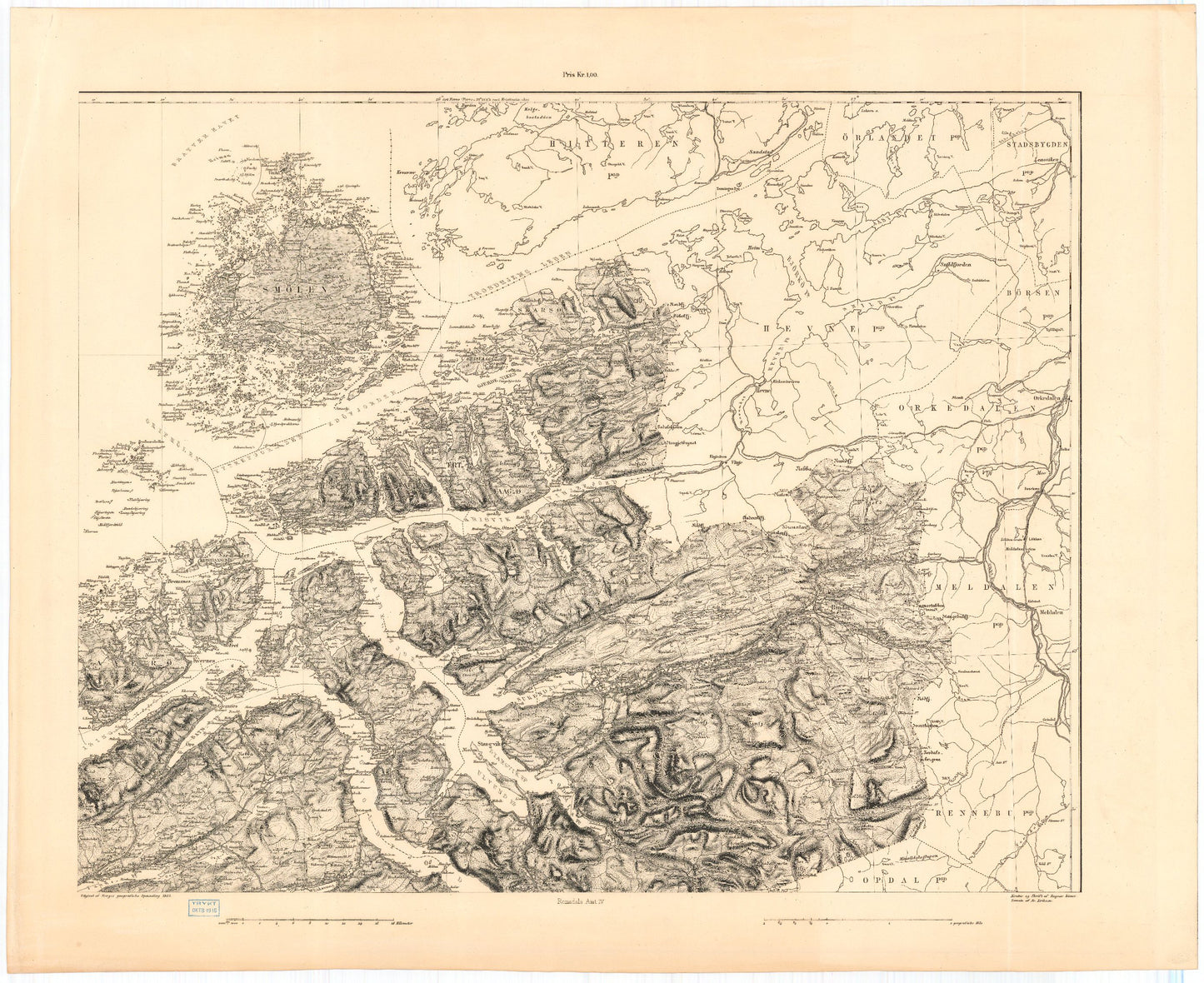 Kart over Romsdals Amt (nø): Møre og Romsdal