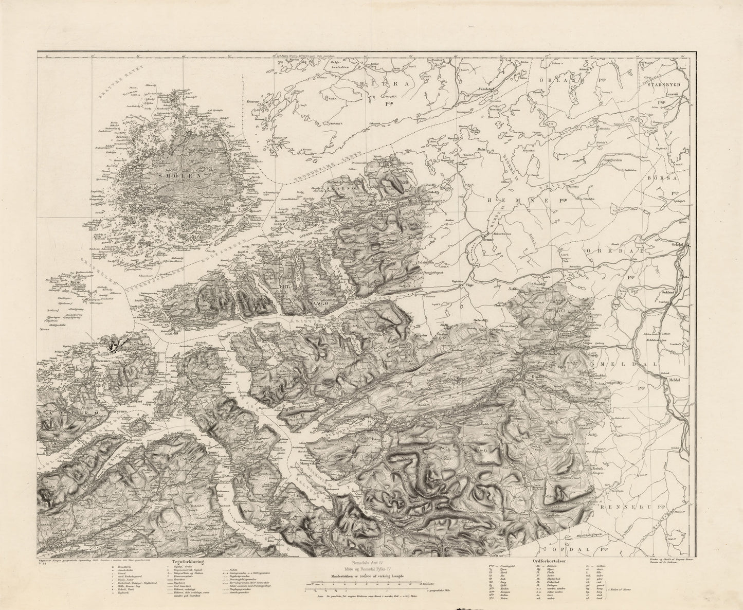 Kart over Romsdals Amt (nø): Møre og Romsdal