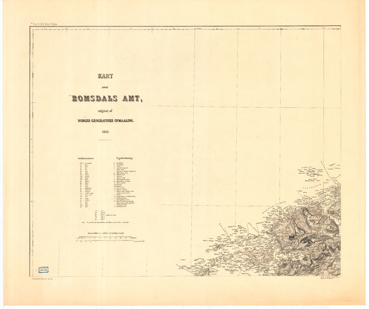 Kart over Romsdals Amt (nv): Møre og Romsdal