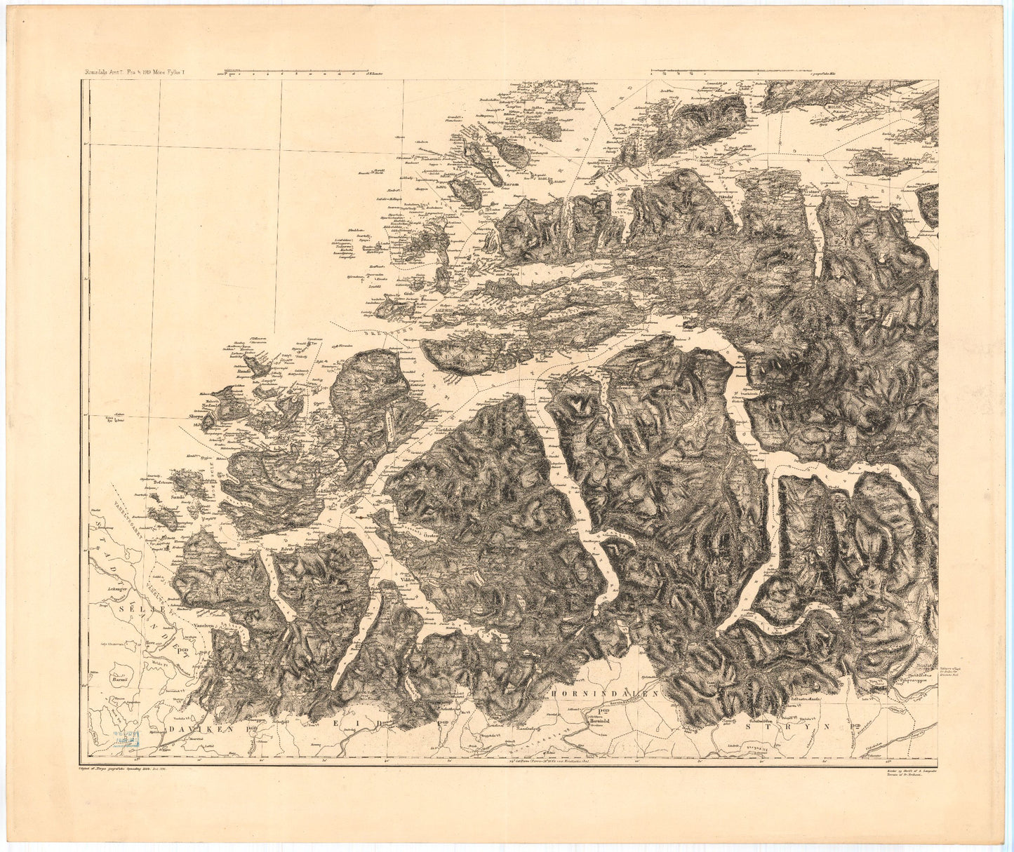 Kart over Romsdals Amt (sv): Møre og Romsdal