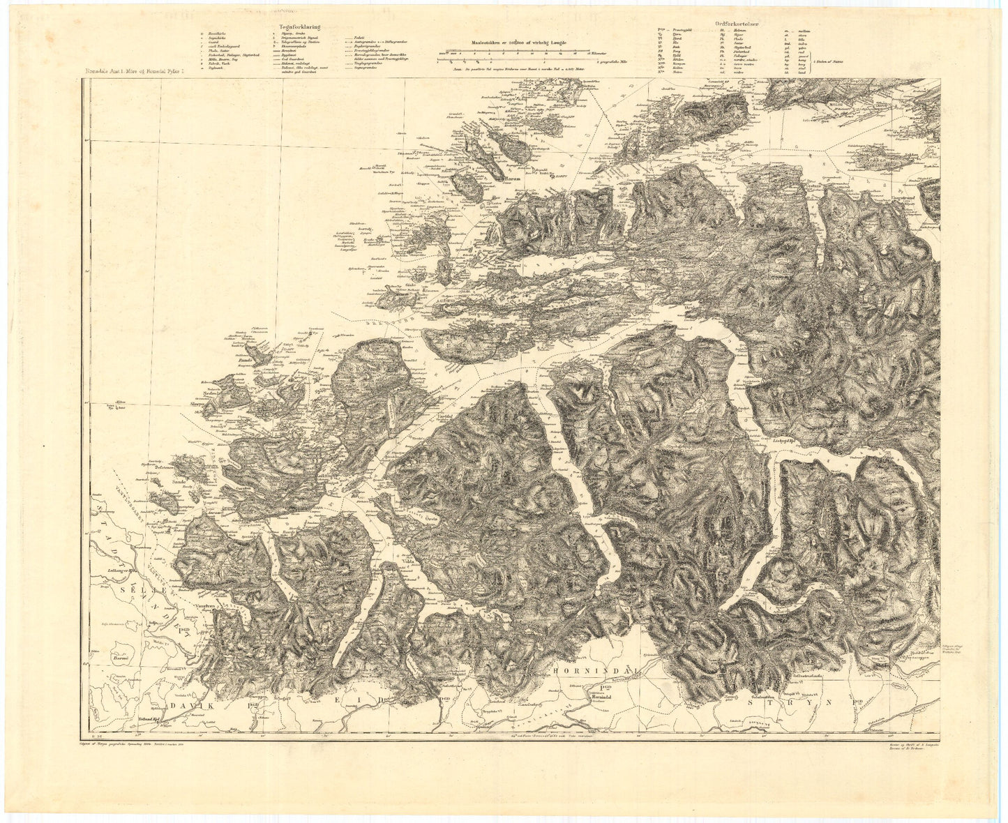 Kart over Romsdals Amt (sv): Møre og Romsdal