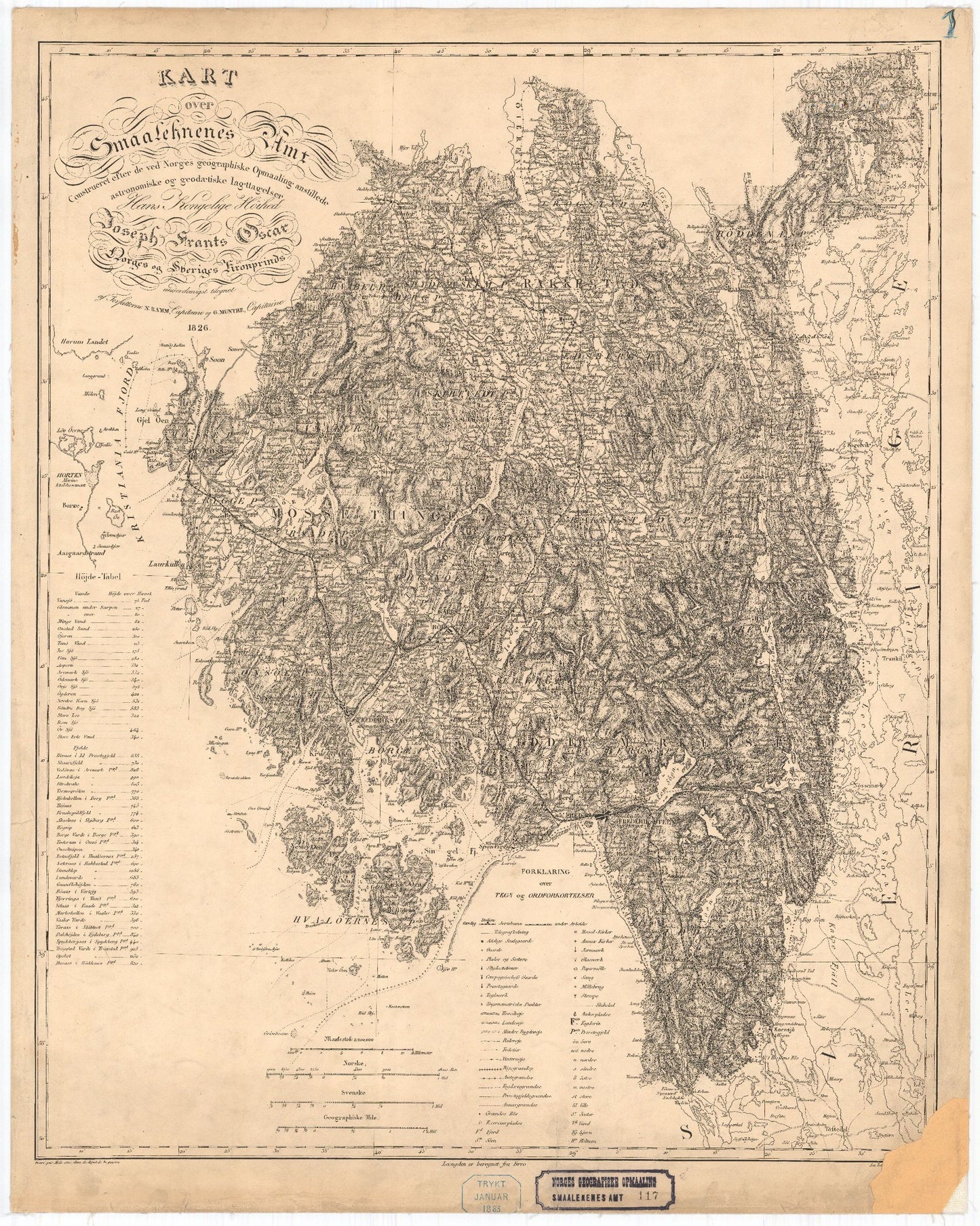 Kart over Smaalehnenes Amt: Østfold
