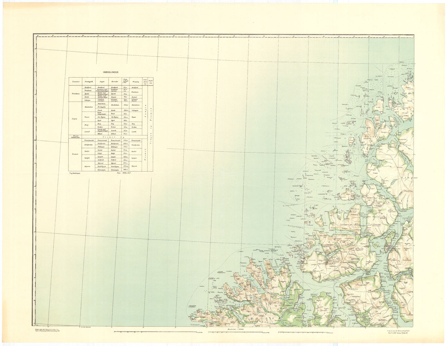 Kart over Tromsø Amt 10 III: Troms