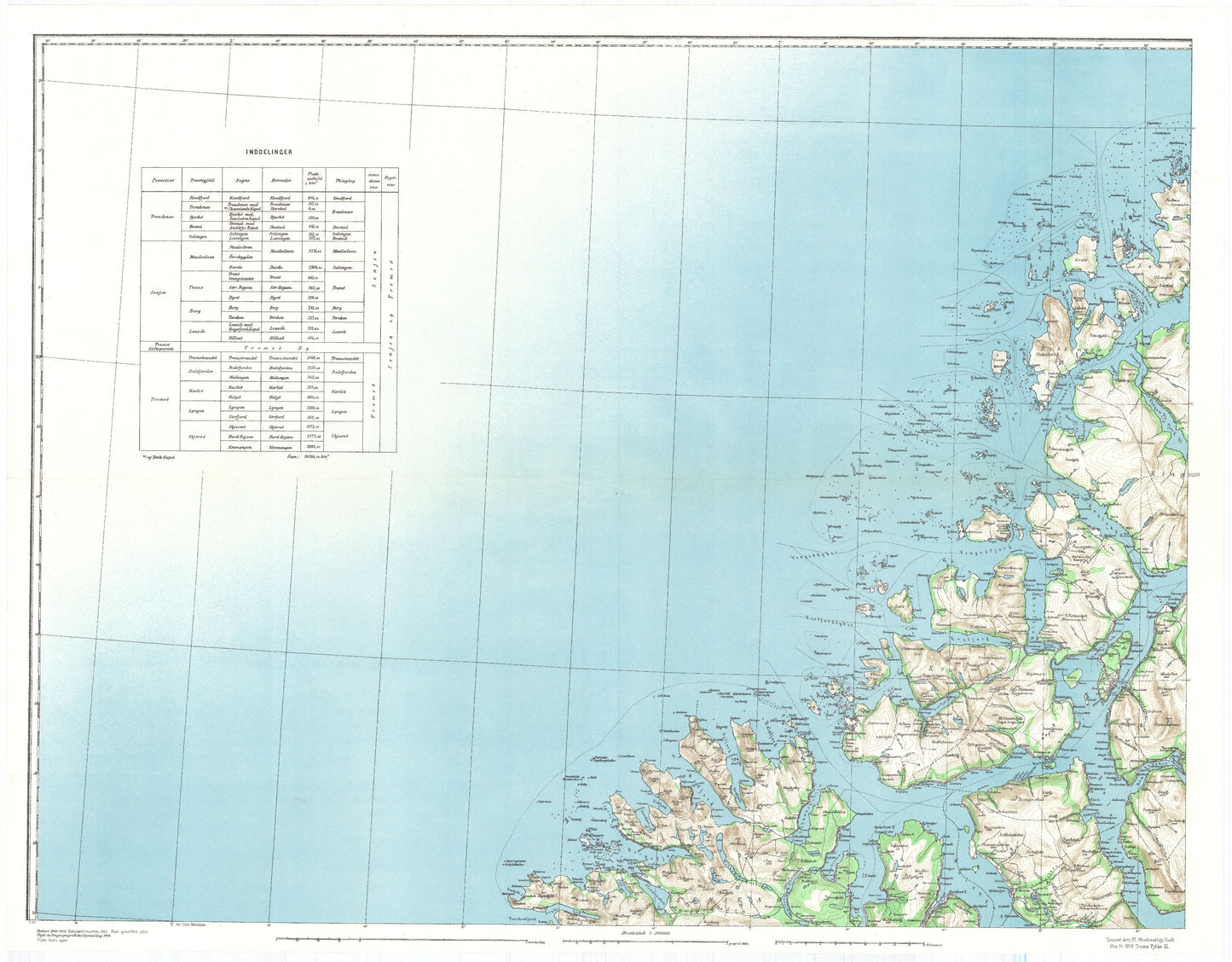 Kart over Tromsø Amt 10 III: Troms