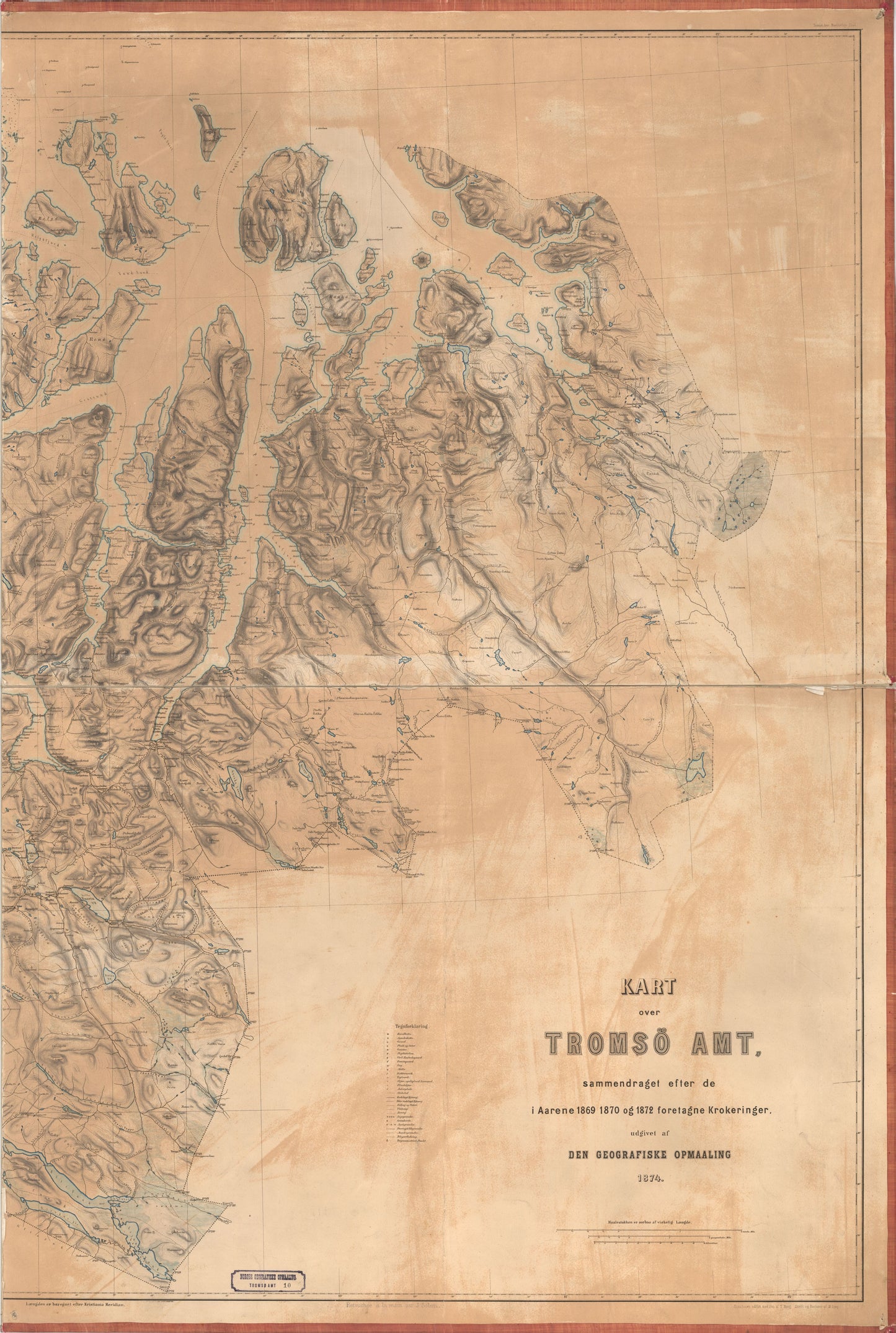 Kart over Tromsø Amt 10 østre del: Troms