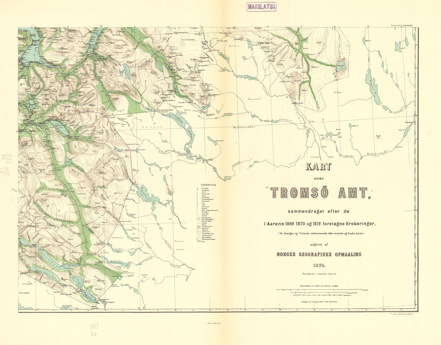 Kart over Tromsø Amt 10 II: Troms