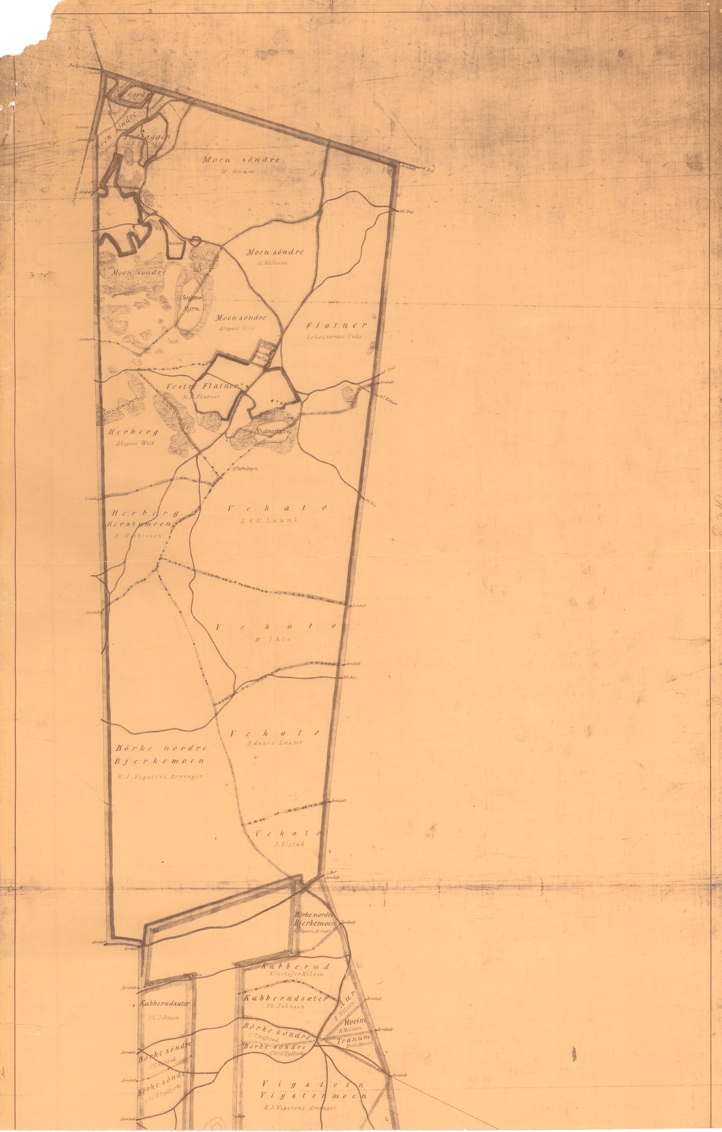 Akershus amt nr 119 nord 1: Kart over Gardermoen i 1:4000: Akershus
