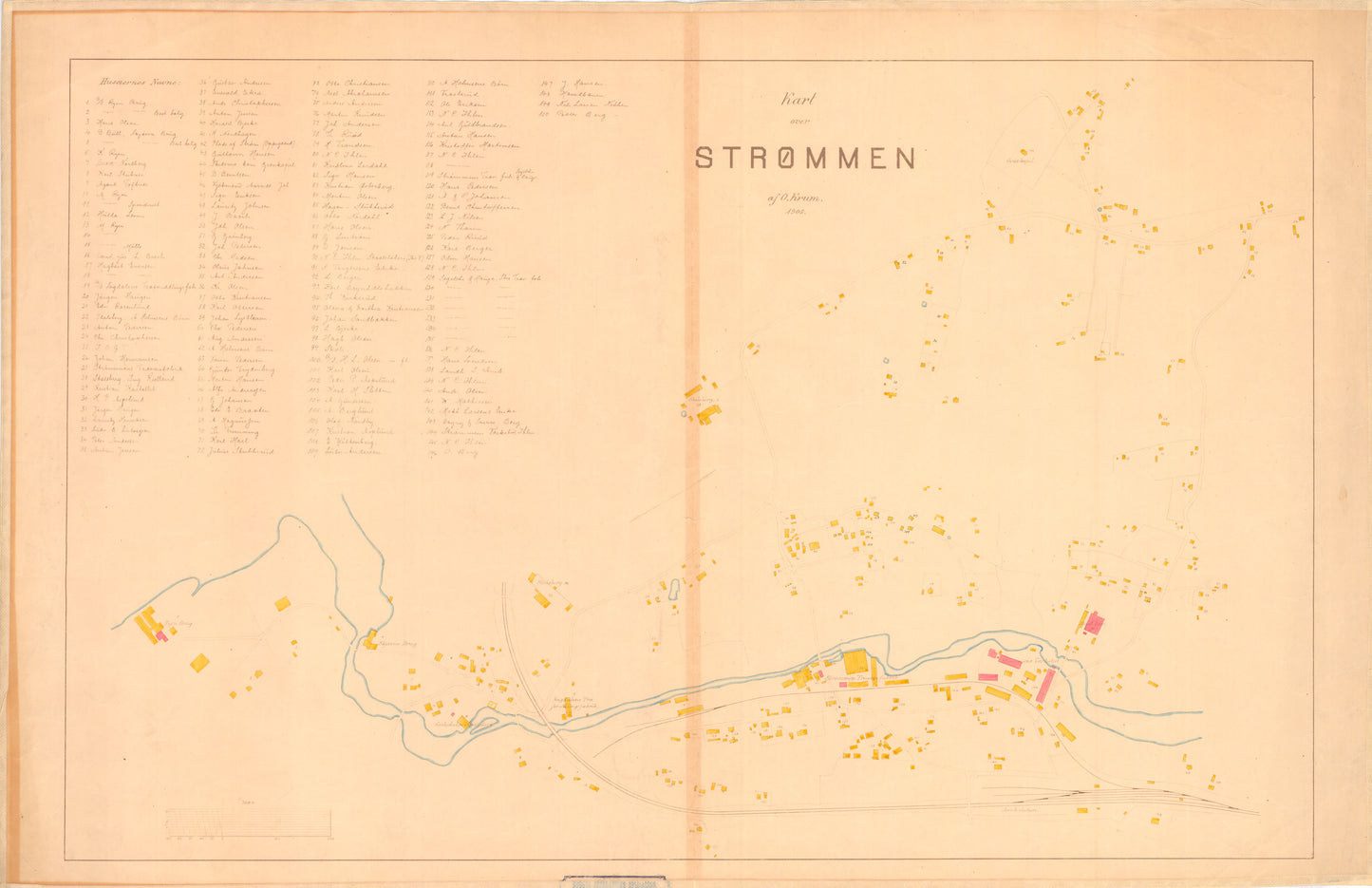 Akershus amt nr 78: Kart over Strømmen: Akershus