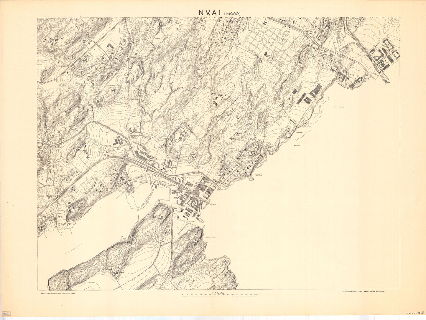 Akershus amt nr 87a-NV-A1b: Kart over Akers herred; søndre del: Akershus | Oslo