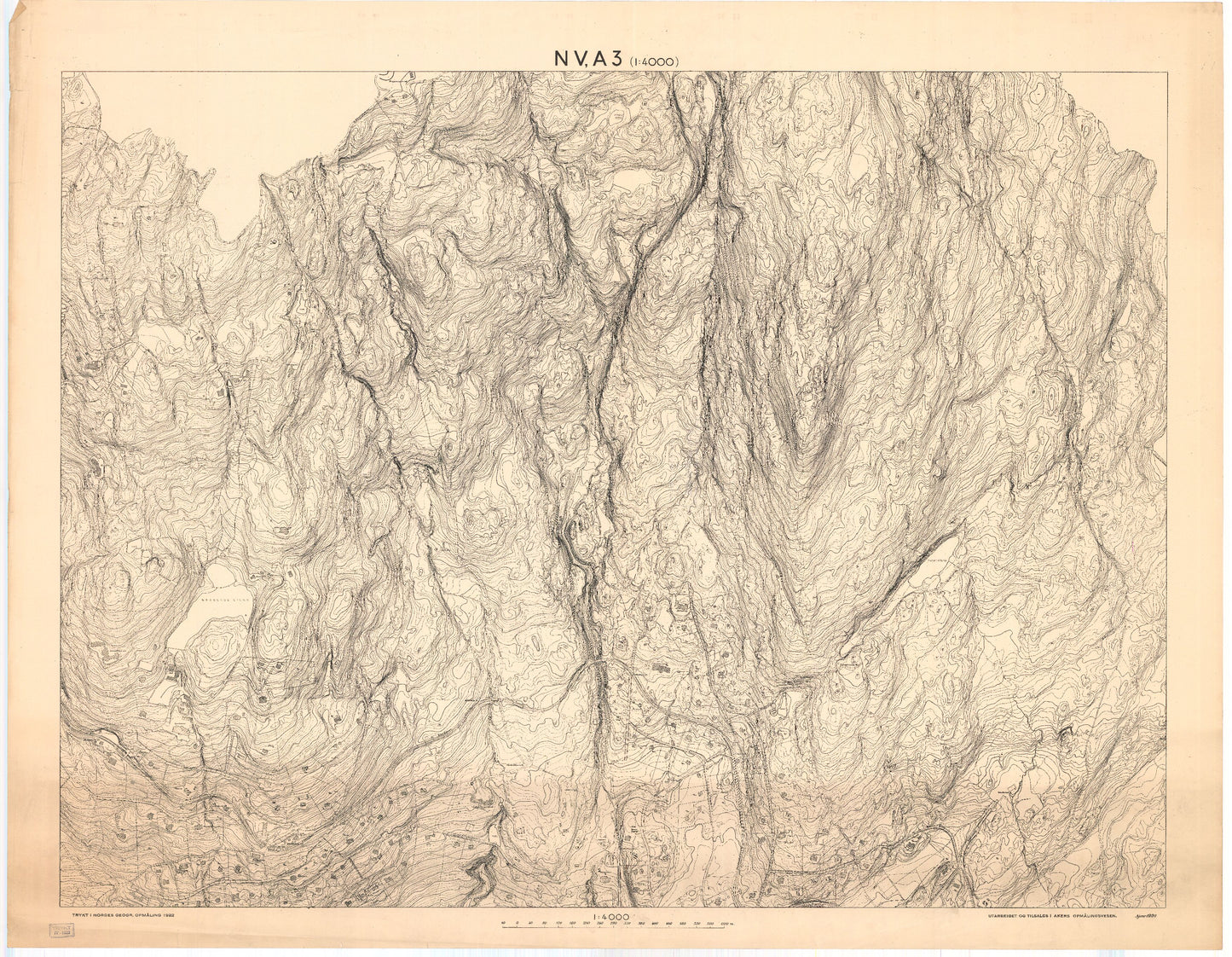 Akershus amt nr 87a-NV-A3: Kart over Akers herred; søndre del: Akershus | Oslo
