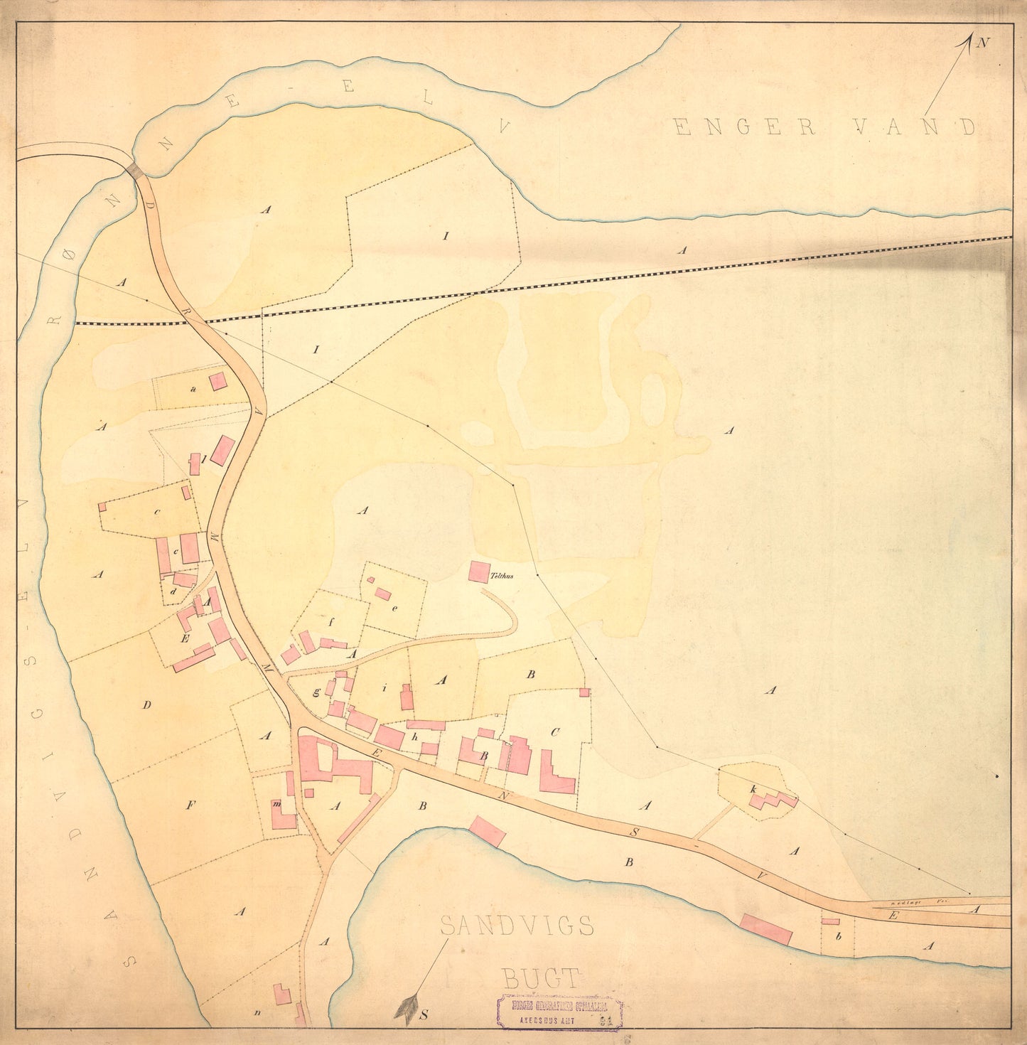 Akershus amt nr 91-2: Kart over Sandvigen: Akershus