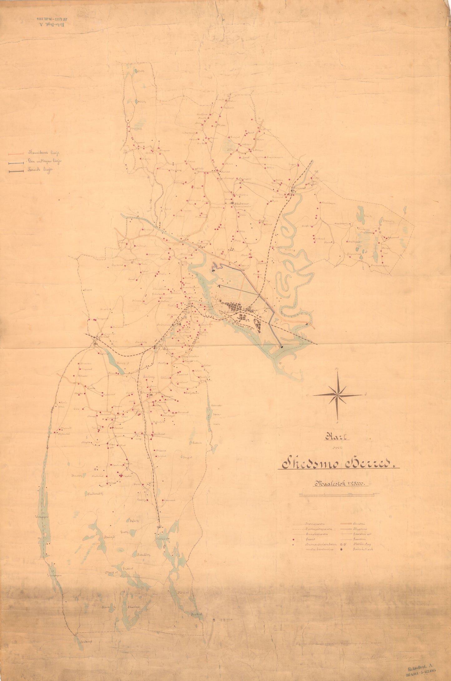 Akershus amt nr 92: Kart over Skedsmo herred: Akershus