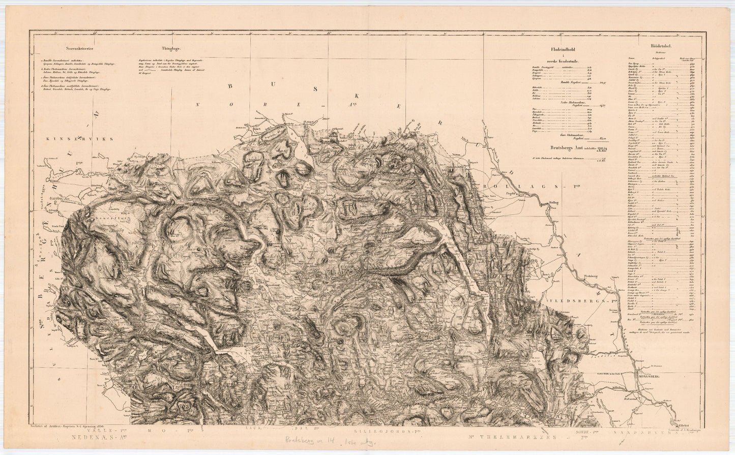 Bratsberg-amt nr 14-nord1: Kart over Bratsberg Amt: Telemark
