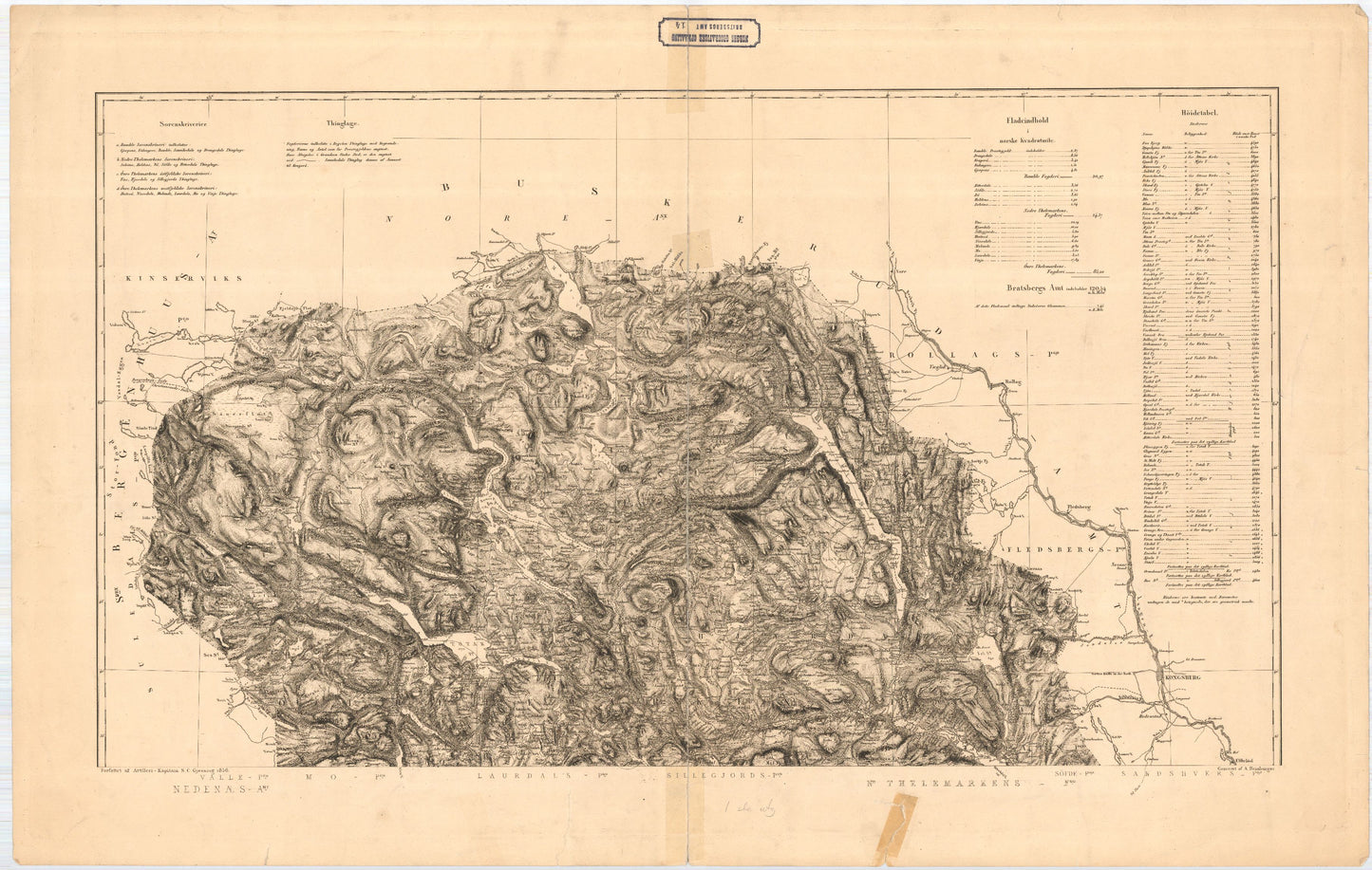 Bratsberg-amt nr 14-nord2: Kart over Bratsberg Amt: Telemark