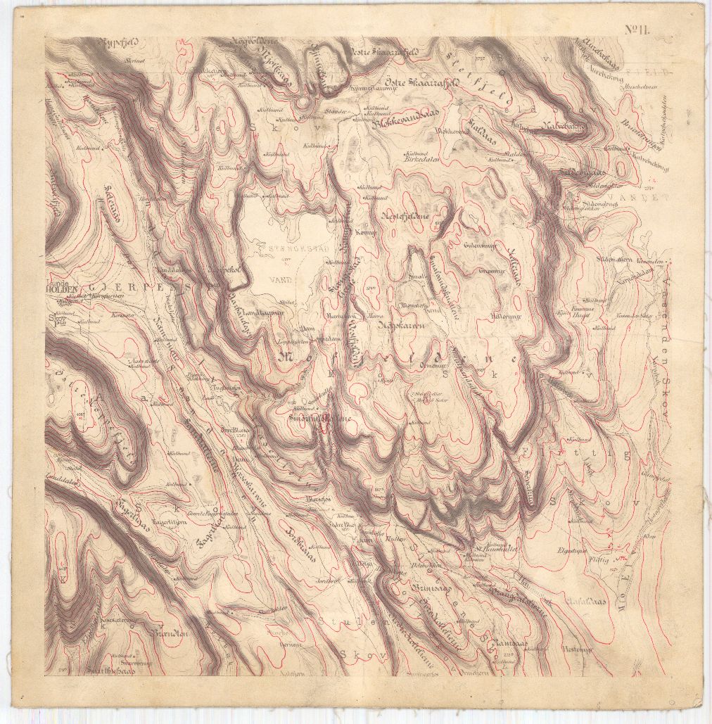 Bratsberg-amt nr 20-11: Kart over Fossum Værks Skove: Telemark