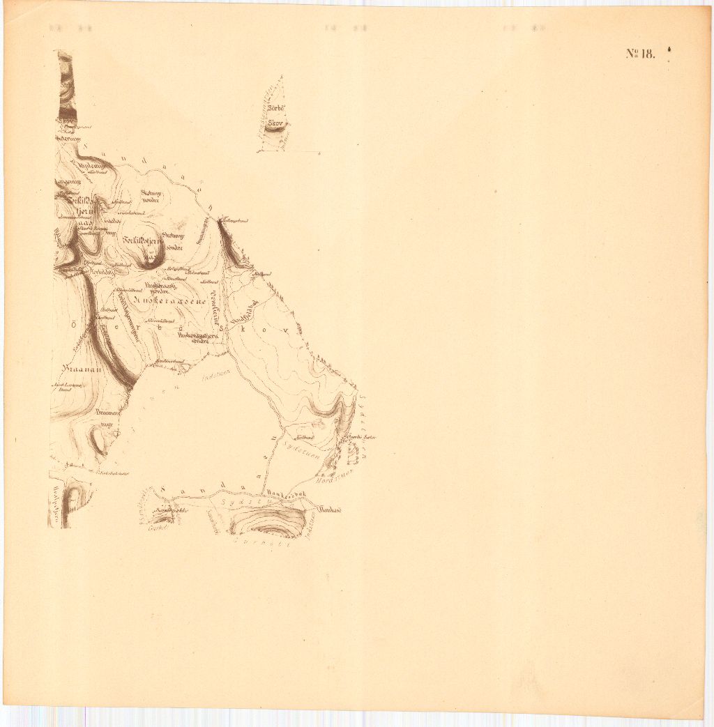 Bratsberg-amt nr 20-18: Kart over Fossum Værks Skove: Telemark