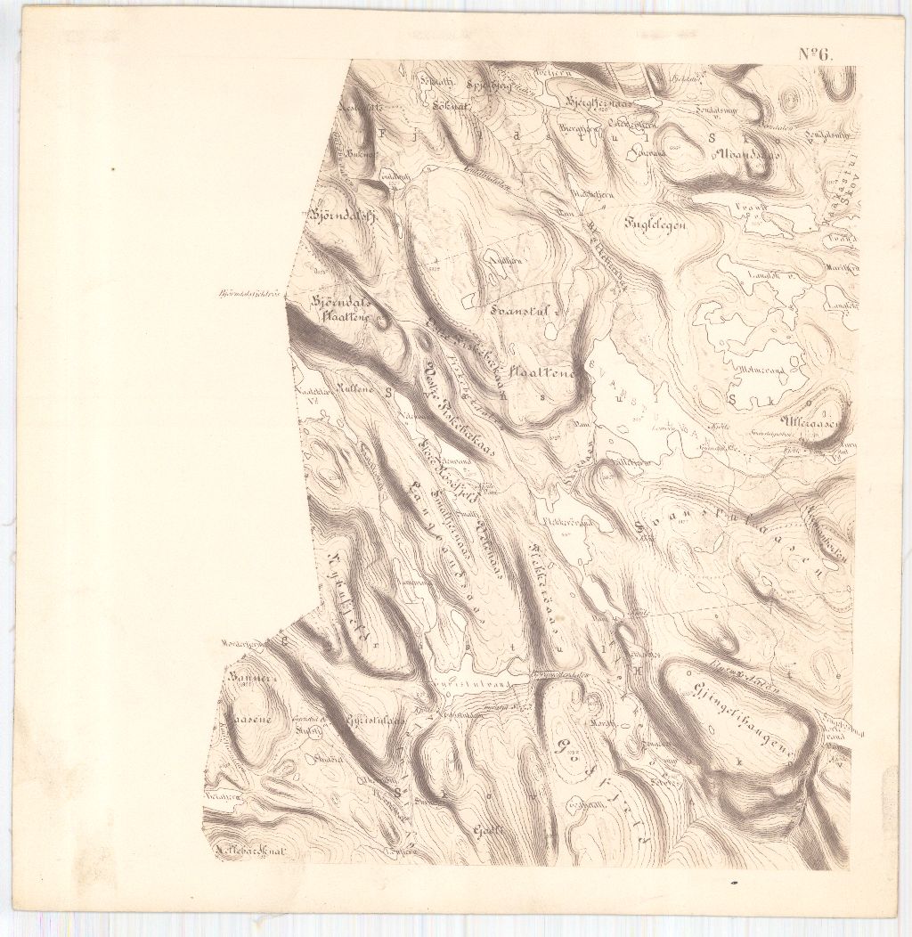 Bratsberg-amt nr 20-6: Kart over Fossum Værks Skove: Telemark