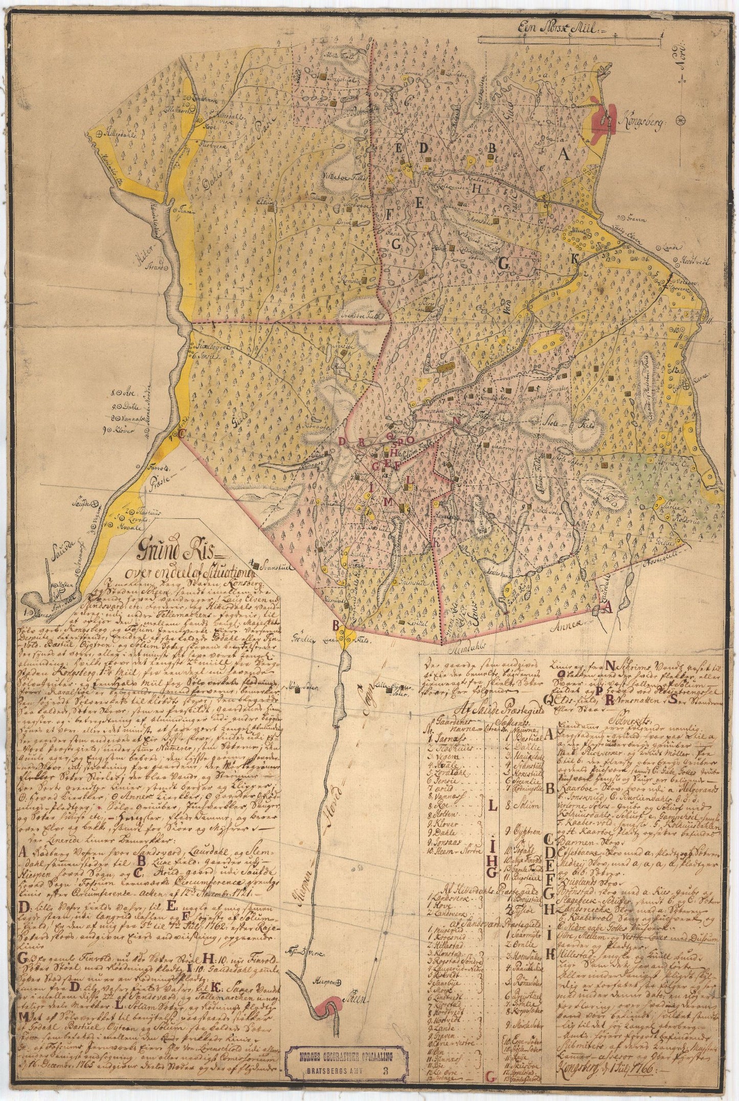Bratsberg-amt nr 3: Situationen imellem Berg Staden Kongsberg og Staden Scheen: Buskerud | Telemark