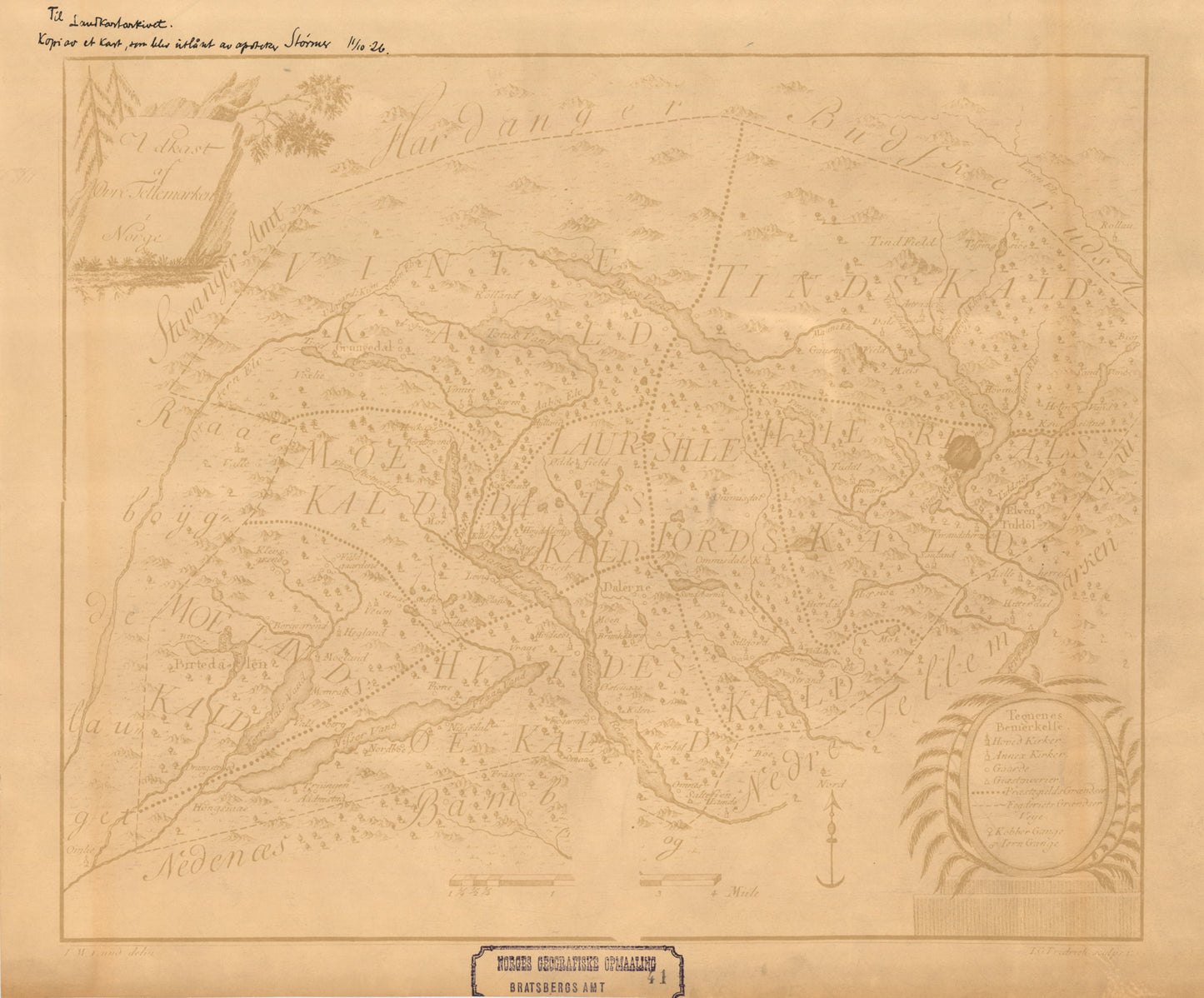 Bratsberg amt nr 41: Udkast af Øvre Tellemarken i Norge: Telemark