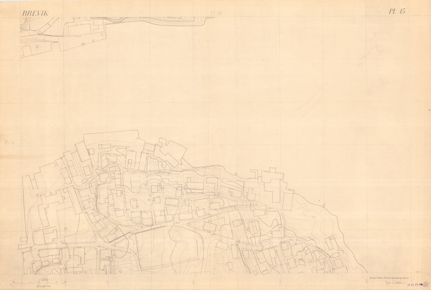 Bratsberg amt nr 49-15: Kart over Brevik: Telemark