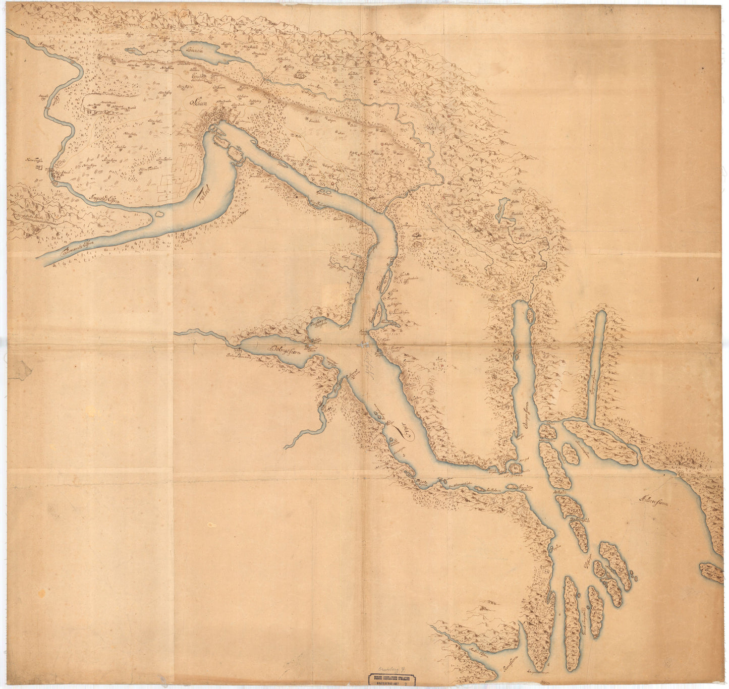 Bratsberg-amt nr 7: Kart over Skiensfjorden med Omgivelser: Telemark