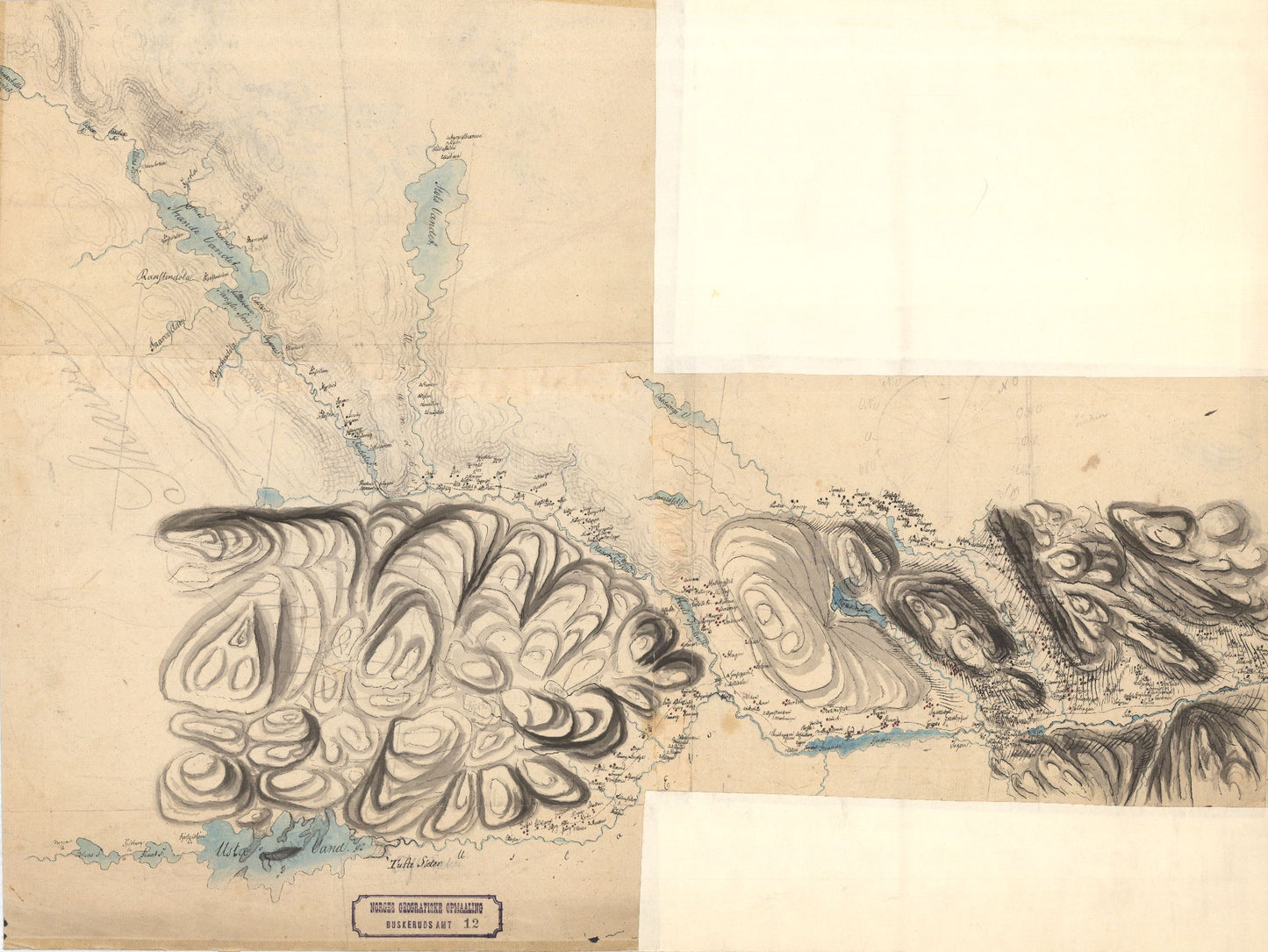 Buskerud-amt nr 12: Kart over en Del af Hallingdal: Buskerud