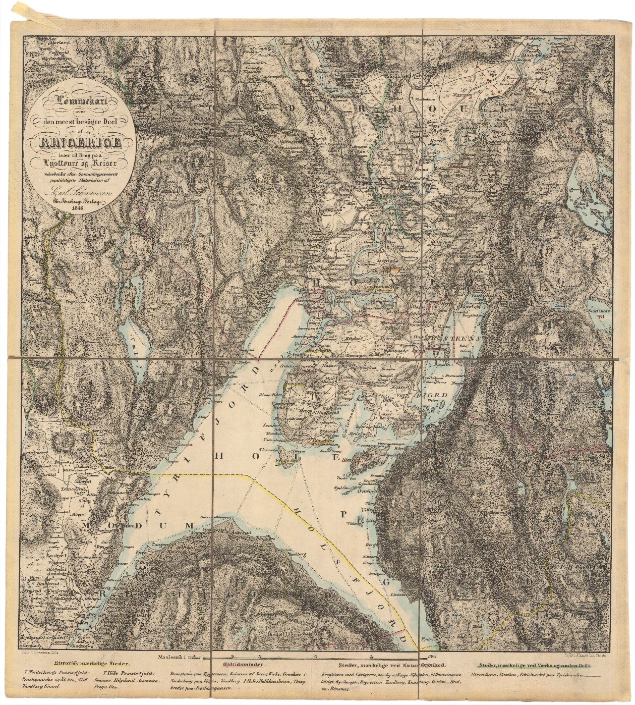 Buskerud-amt nr 17-1: Lommekart over den mest besøgte Deel af Ringerige: Buskerud
