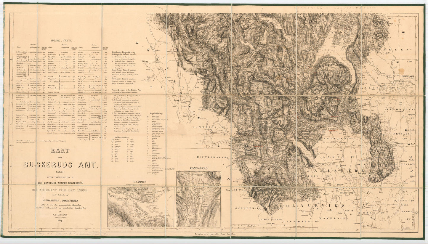Buskerud-amt nr 21-1-nord: Kart over Buskerud Amt: Buskerud