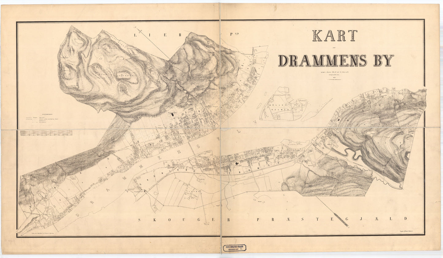 Buskerud-amt nr 24-1: Kart over Drammens By: Buskerud