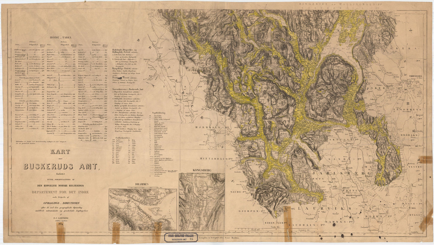 Buskerud-amt nr 25-2: Kart over Buskerud Amt: Buskerud