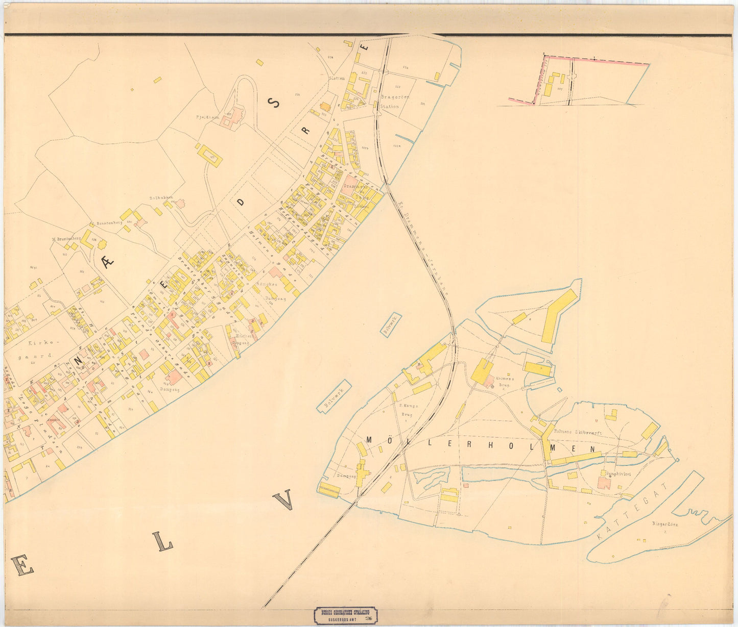 Buskerud-amt nr 26-3: Kart over Drammens By: Buskerud