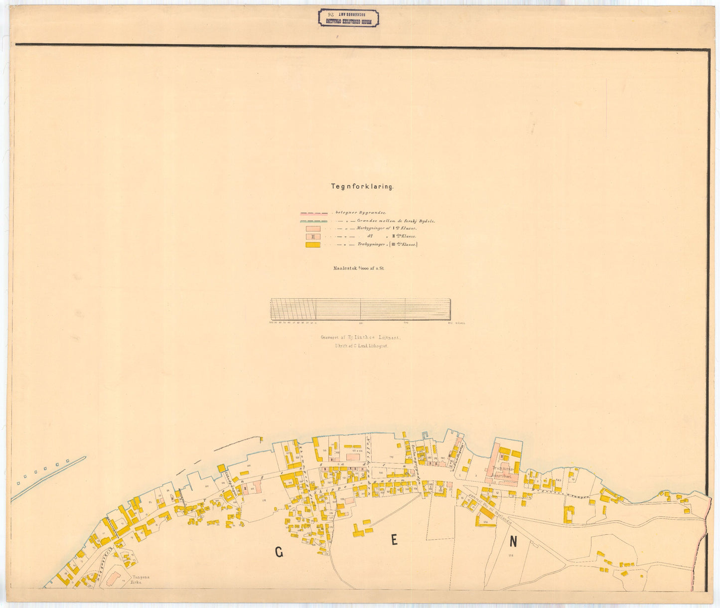 Buskerud-amt nr 26-4: Kart over Drammens By: Buskerud