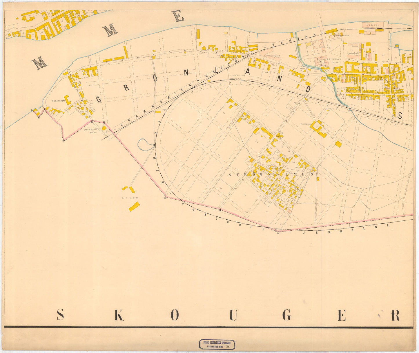 Buskerud-amt nr 26-6: Kart over Drammens By: Buskerud