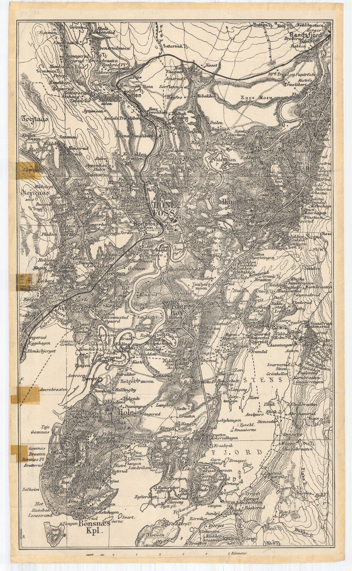 Buskerud amt nr 35: Kart over Helgelandsmoen: Buskerud