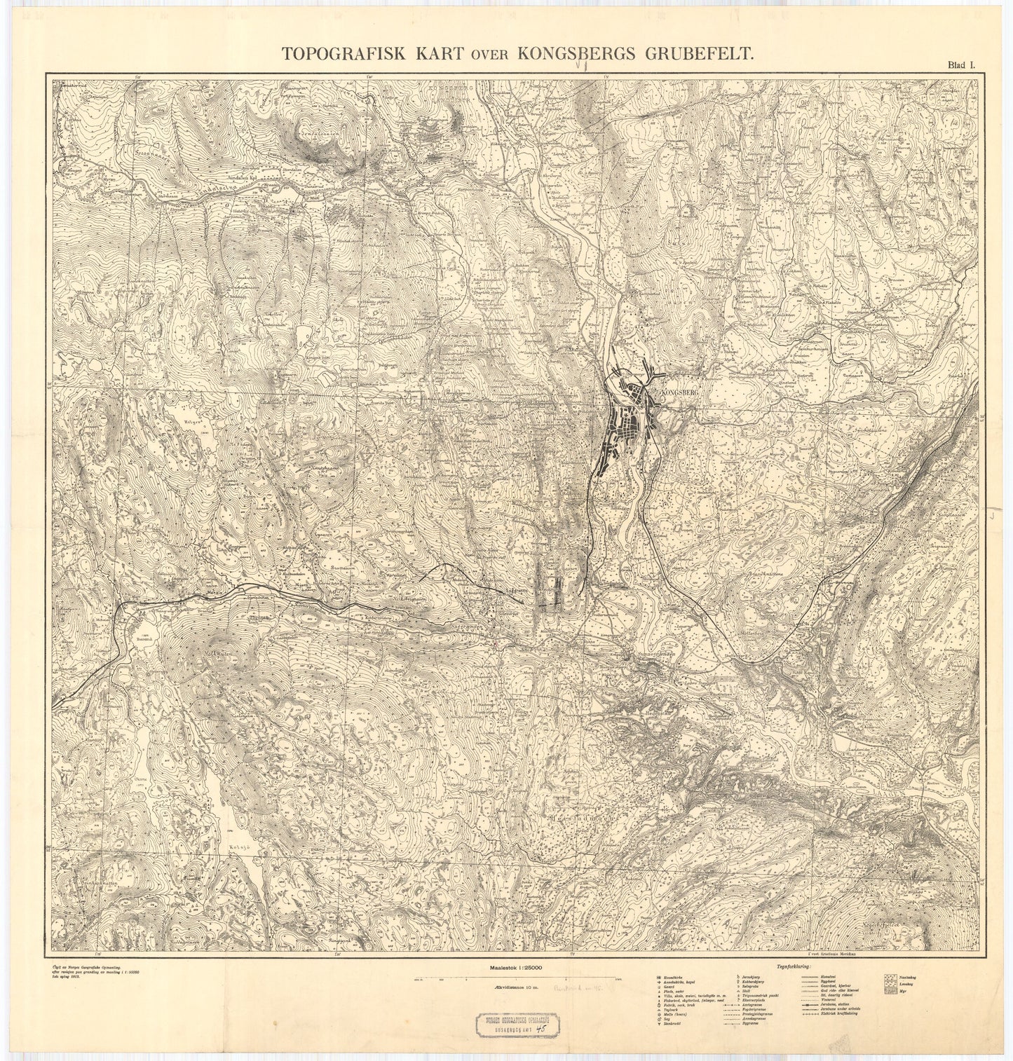 Buskerud amt nr 45: Kongsberg grubekart: Buskerud