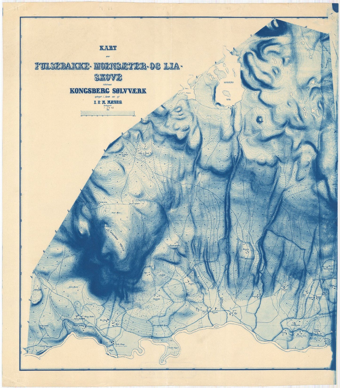 Buskerud amt nr 63-6: Kart over Kongsberg Sølvværks skove: Buskerud