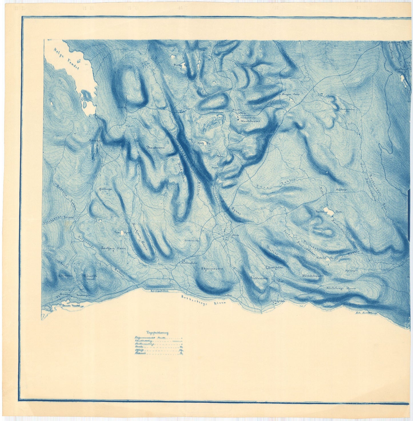 Buskerud amt nr 63-7-3: Kart over Kongsberg Sølvværks skove: Buskerud