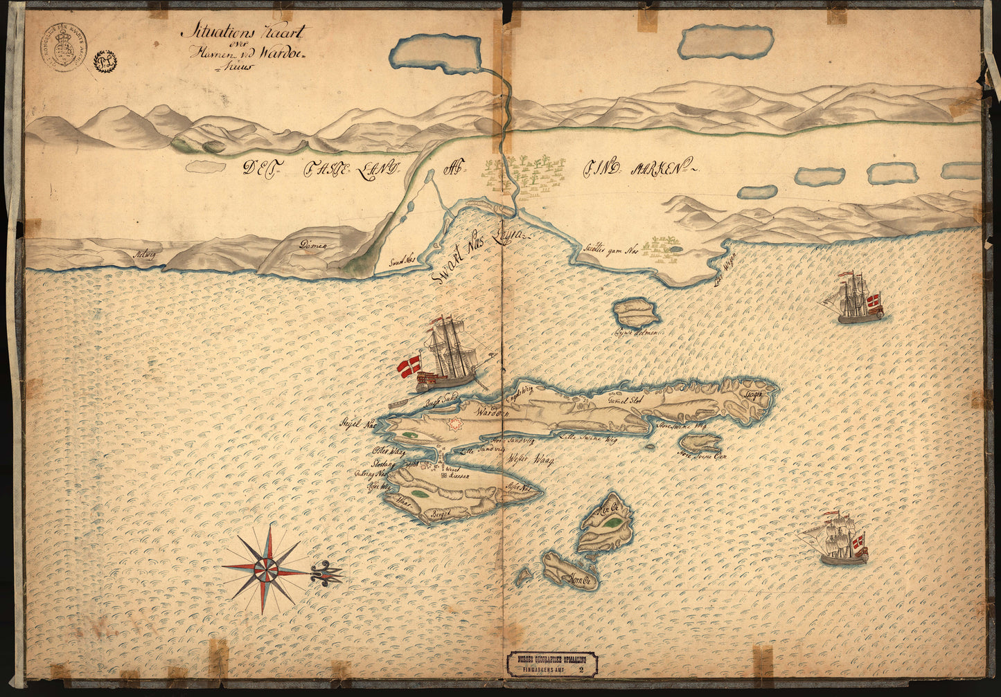 Finmarkens amt nr 2: Situations Kaart over Havnen ved Wardøehuus: Finnmark