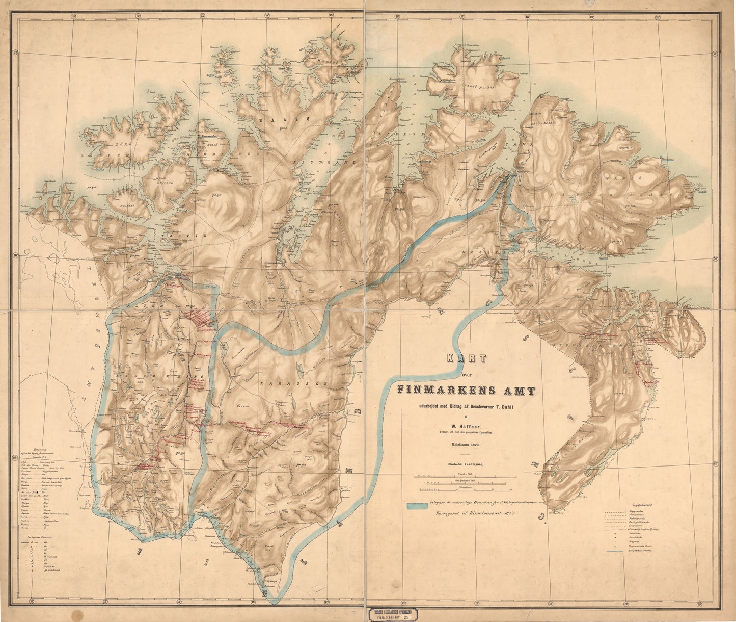 Finmarkens amt nr 39: Kart over FinmarkensAmt: Finnmark