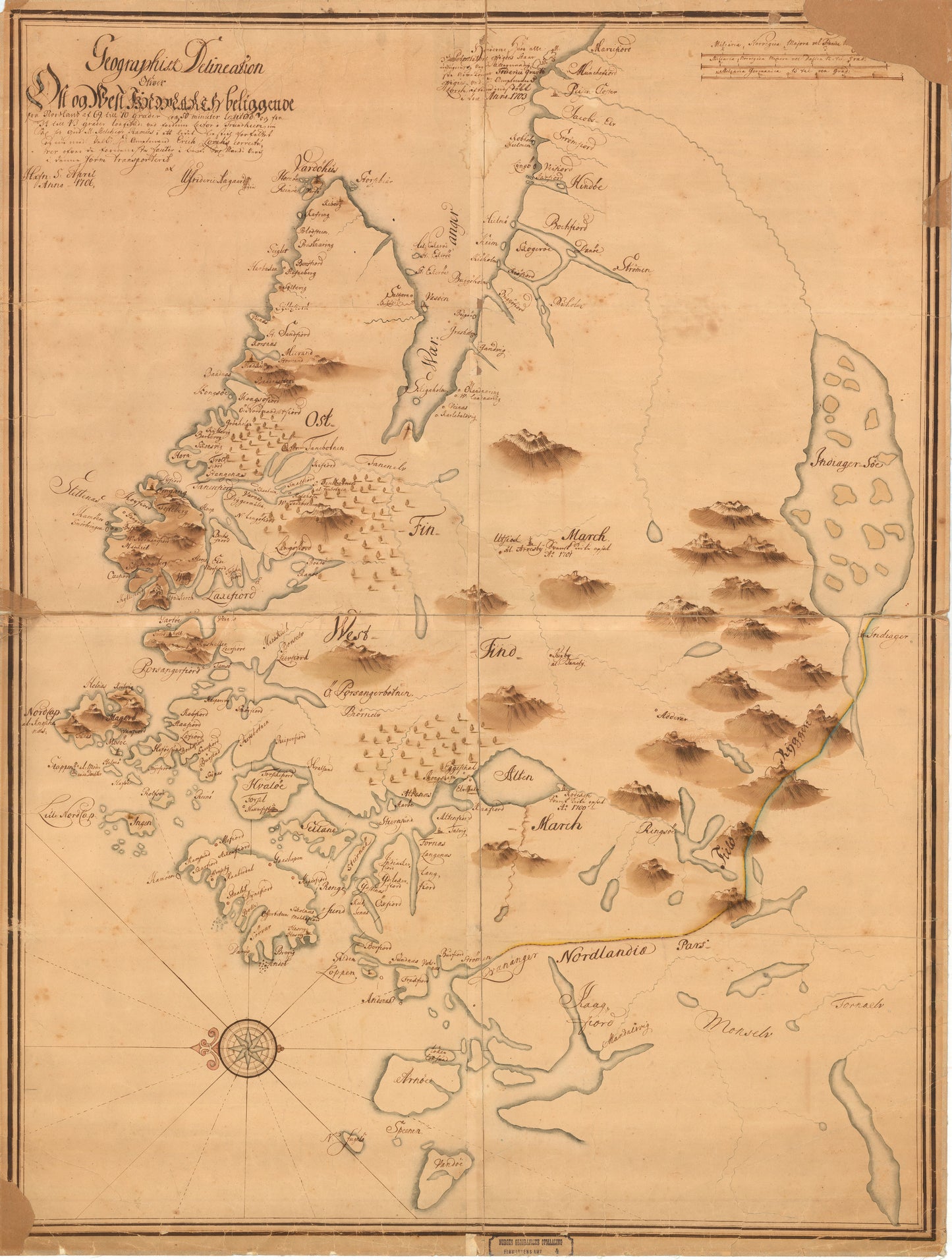 Finmarkens amt nr 4: Geographisk Declineation ofwer Øst- og Vest-Finmarken: Finnmark
